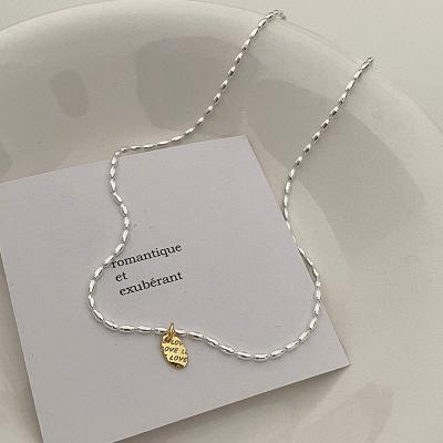 China JoyEver Nickel Free Lead Free Color Blocking Oval Charm With Initial Love Letter 925 Sterling Silver Engraved Oval Beaded Necklace for sale