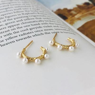 China JoyEver FASHIONABLE 18k gold circle sterling silver open earrings bead earrings s925 sterling silver for sale