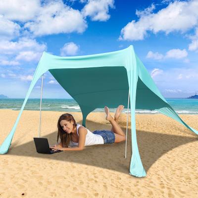 China Hexagonal UV Protection Summer Camp Beach Tent Pop Up Shade Tent for sale