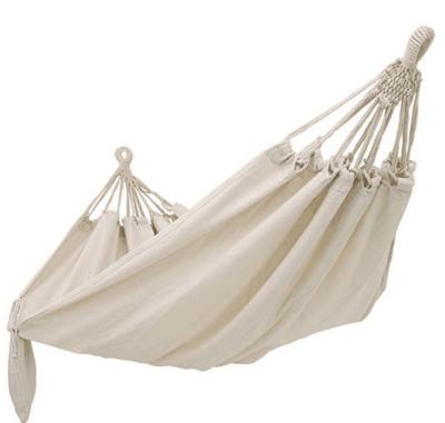 China Super comfortable white hammock, white cotton canvas hammock, indoor/outdoor leisure use. for sale