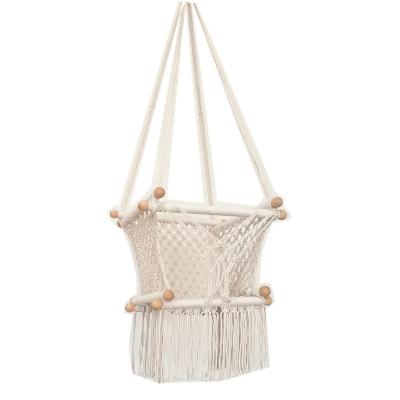 China Modern Hand Knitted Cotton Rope Baby Swing Chair Baby Hanging Sleep for sale