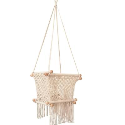 China Modern Baby Swing Chair Travel Baby Cotton Rope Hanging Chair for sale