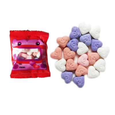 China Custom Glucose 10g Heart Shape Fruit Press Candy In Tablet for sale