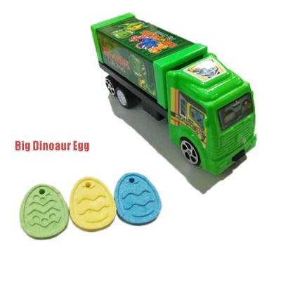 China Big Glucose 64g Dinosaur Egg Truck Candy Toy Big In Tablet Candy for sale