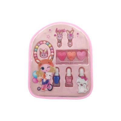 China Waterproof Kids Makeup Kit for Girls Kids Makeup Bag Cosmetics Set Child Nail Polish for sale