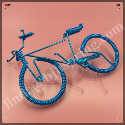 China Industrial Hardware Automobile Motorcycle Car DIY Spring Coiled Art And Craft Toy Wire Decoration Small Bike for sale