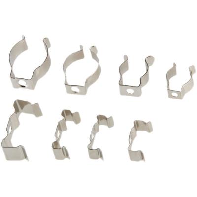 China Custom Flat Coil Wave U Shape Stainless Steel Sheet Lighting Metal Spring Tool Clip for sale