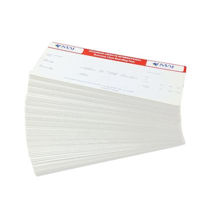 China Hot Sale Airline Airline Ticket Paper Printing Thermal Airline Boarding Pass for sale