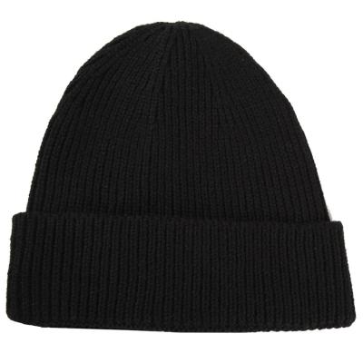 China Recycled Solid Color Polyester Beanies Hat COMMON Windproof Acrylic Knitted Winter for sale