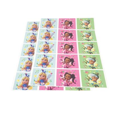 China Cartoon Waterproof Colorful Stickers Cute Kids Girl Figure Toys Sticker Paper Sheets For Children for sale