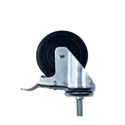 China Suitable For Heavy Duty Outdoor Adjustable Caster Wheel Rubber Wheel Without Brake Truckle Bed Caster for sale