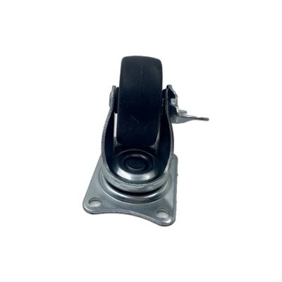 China Suitable For Heavy Duty Outdoor Industrial Medical Dumb Wheel Black Stainless Steel Dumb Caster Truckle for sale