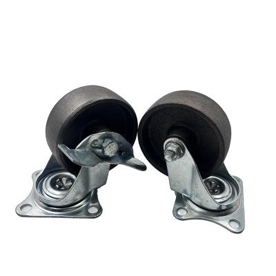 China Other Steel 3Inch Swivel 75MM Medium Duty Caster Wheel For Machine Trolley Cast Iron Wheel for sale