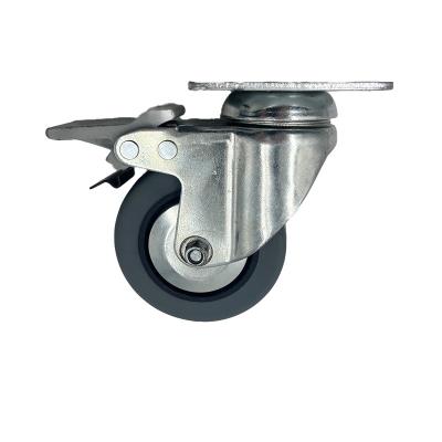 China Suitable for 80mm outside stainless steel swivel caster housing wheel with brake for sale