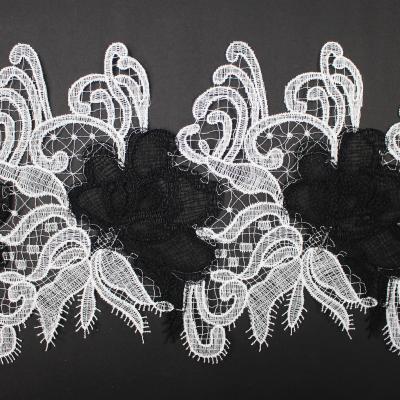 China Other factory direct sale polyester embroidery white guipure lace trim bridal lace trim for sale