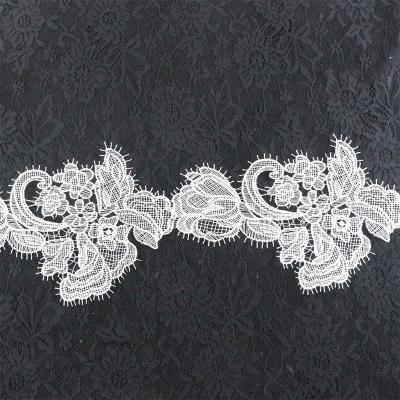 China Other Sensitive New Arrival French Lace Polyester Lace Trim Chemical Wholesale For Bridal Lace Trim for sale