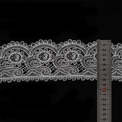 China Other Factory Outlet Polyester French Elastic Stretch Jacquard Eyelash Lace Trimming for sale