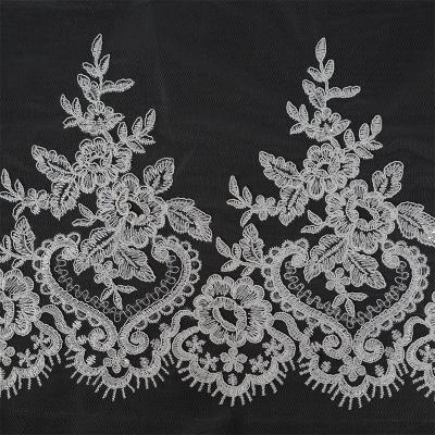 China Other High Quality Polyester Lace Border Lace Embroidery Bridal Rope Lace Trim for sale