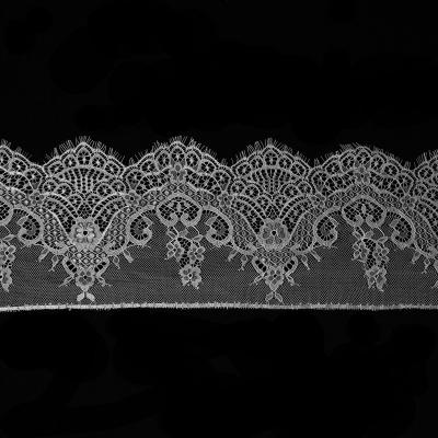 China Other Custom French Guipure Bridal Eyelash Lace Trim For Dress for sale