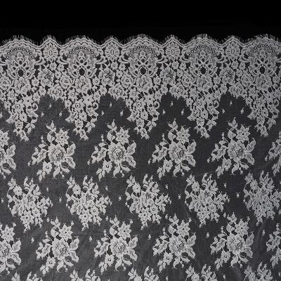 China Other African Chantilly Embroidery French Tulle Lace Fabric Wholesale For Dress for sale