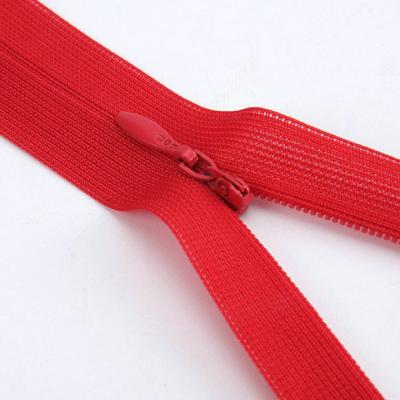 China Auto Lock High Quality Multi Color 3# Invisible Closed Zipper For Dress Zipper for sale