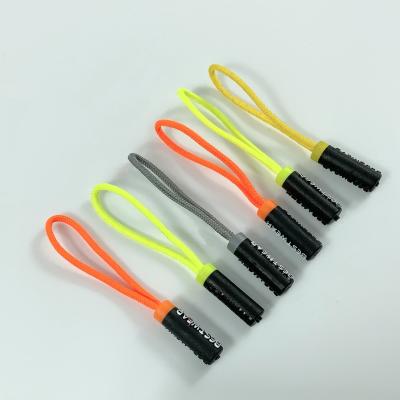 China Custom fashion silicone zipper pull hot sale environment friendly nickel free cord for clothes for sale