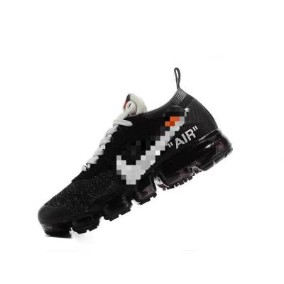 China Cushioning full black and white blue flying line cushioning running shoes men's and women's sports shoes palm air cushion running shoes for sale