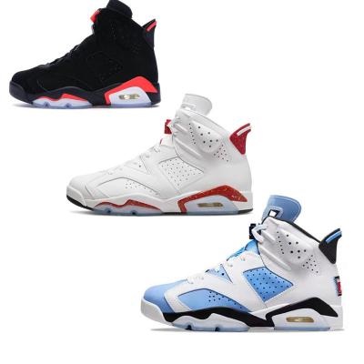 China New AJ 6 Basketball Shoes Retro High Quality Carmine University Blue Basketball Shoes Men's Shock Absorbing Sports Women's Shoes for sale