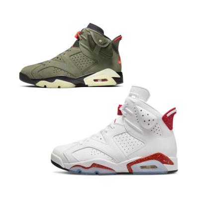 China AJ 6 RETRO “LIGHT NING” Fashion 6s Olive Green Men Blue High Quality College Cushioning And Women Basketball Shoes Sports Soccer Shoe for sale