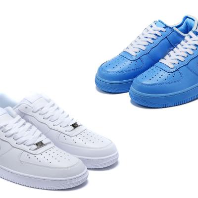 China Original Design AF 1 Fashion Basketball Sneakers Brand Damping Forced 1 Color Changing UV Resistant Casual Sneakers Blue White for sale