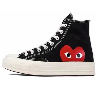 China Cushioning 1970s Kawakubo Ling Co-branded GAME canvas high-top men's shoes and women's shoes like thick bottom heightened low-top sneakers for sale