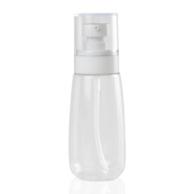 China Cheap hot sale 30ml 60ml 80ml 100ml cosmetic oval cosmetic spray pump airless plastic bottle for sale