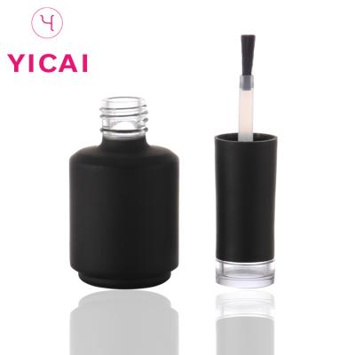 China Custom 10ml Eco-friendly Private Label Black Empty UV Gel Glass Bottle OEM Nail Polish Glass Cosmetic Bottle for sale