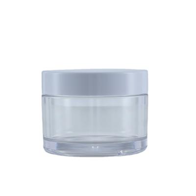 China Skin Care 4oz PETG Cosmetic Clear Plastic Cream Cosmetic Jar With Lids, Packaging For Cosmetic Products for sale