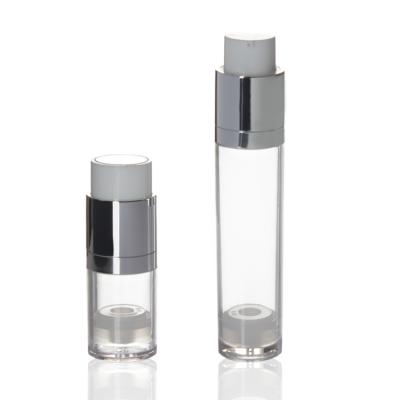 China 15ml 30ml 50ml cosmetic round plastic twist cosmetic airless pump bottle for skin care cosmetics for sale