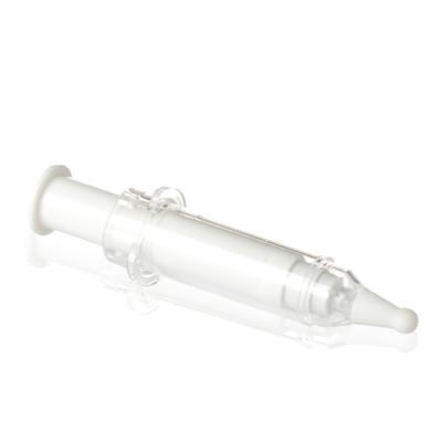 China 5ml 10ml 15ml 20ml Cosmetic Airless Plastic Syringe Packaging Cosmetic Syringe For Eye Cream for sale