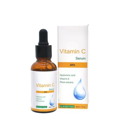 China 30ml Skin Care Vitamin C Essence Amber Empty Glass Essential Oil Cosmetic Custom Dropper Bottle for sale