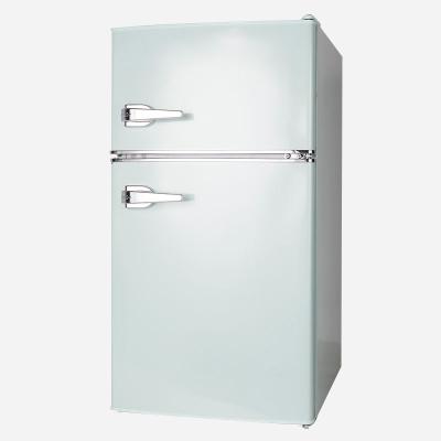 China BCD-89 COMPRESSOR TOP Refrigerator Mimi Room Refrigerator Sink On Top Refrigerator Double Door for sale