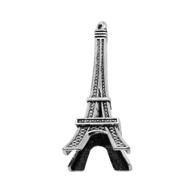 China Vintage 20pcs/bag 18x43mm Antique Silver Plated Zinc Alloy Eiffel Tower Charms Pendants ABD-C13743 for sale