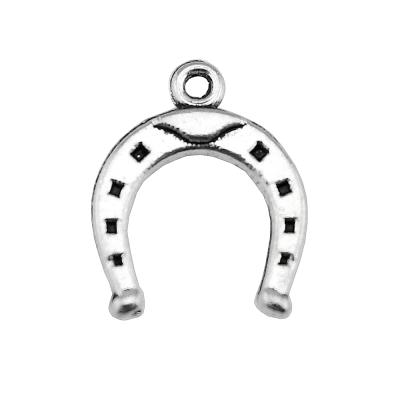 China Vintage 400pcs/bag 16x13mm Antique Silver Plated Bronze Plated Zinc Alloy Horseshoe Charms Pendants ABD-C10401 for sale