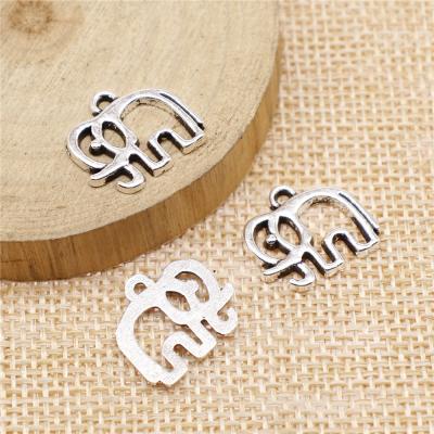 China Vintage 200pcs/bag 14x16mm Antique Silver Plated Bronze Plated Zinc Alloy Elephant Charms Pendants ABD-C10785 for sale