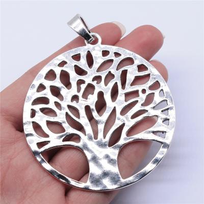 China Vintage 10pcs/bag 70x70mm Antique Silver Plated Zinc Alloy Tree Of Life Charms Pendants ABD-C14185 for sale