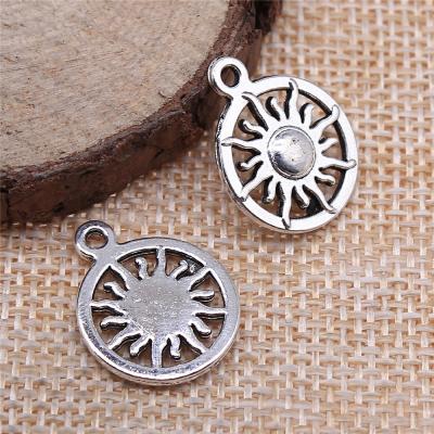 China Vintage 100pcs/bag 16mm Silver Plated Bronze Plated Bronze Plated Zinc Alloy Pendants ABD-C10846 for sale