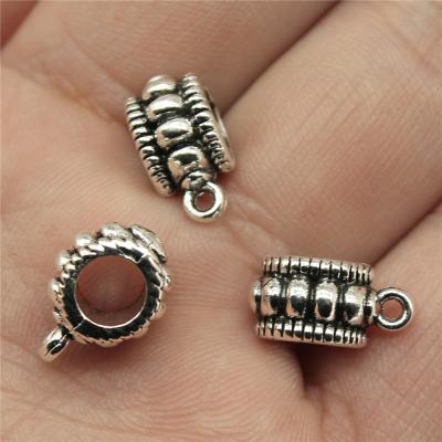 China Vintage 50pcs/bag 12x9x6mm Antique Silver Plated Zinc Alloy Beads Scoop Pendants ABD-C12906 for sale