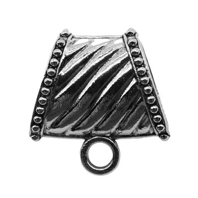 China 20pcs/bag 23x24mm Silver Plated Zinc Alloy Vintage Antique Scarf Buckle Pendants ABD-C13792 for sale