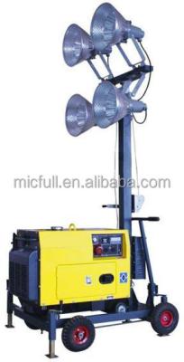 China Cold Rolled Steel Sheet Mobile Light Tower With 4 x 400w Lamps And 5kw Generators for sale