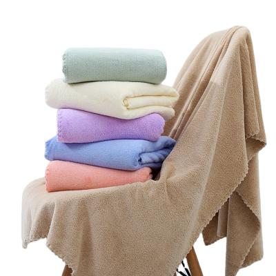 China Viable Thickened Bath Towels For Boys And Girls Household Bath Towels Quick-drying Absorbent Coral Fleece Bath Towels Lint Free for sale