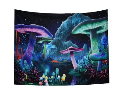 China Farm Amazon INS Mushroom Series Nordic Art Wall Tapestry Digital Printing Tapestry To Trace Custom Factory Direct Supply for sale