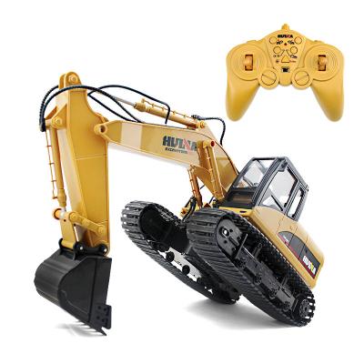 China RC Model 15 Channel Excavator 2.4G R/C Metal Truck Engineering Vehicle Wireless Remote Control Kids Toys for sale