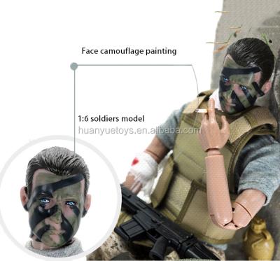 China Toy Action Police Military Military Wounded Soldier Model 1:6 Face Painting Camouflage Size Quality Kids Toys for sale